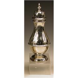 A silver sugar caster, maker's mark indist...