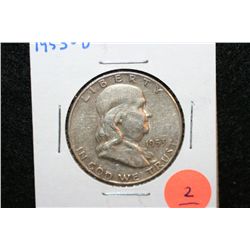 1953-D Ben Franklin half dollar