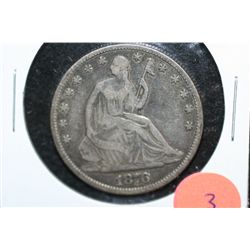 1876 Seated Liberty half dollar