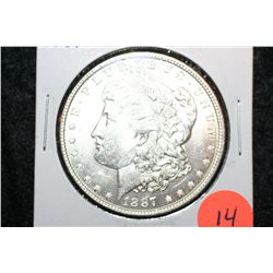 1887 Silver Morgan one dollar
