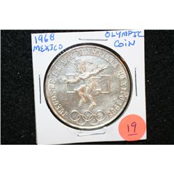 1968 Mexico Olympic 25 Pesos coin .720 ley
