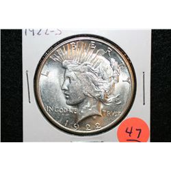 1922-S Peace one dollar