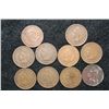 Image 1 : Indian Head penny, various dates & conditions, lot of 10