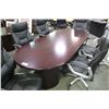 Image 1 : MAHOGANY 8' BOARDROOM TABLE