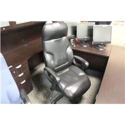 BLACK LEATHER GLOBAL CONCORD EXECUTIVE CHAIR