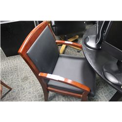 2 MAHOGANY FRAME CLIENT CHAIRS