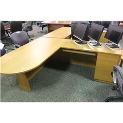 TOWNSHIP MAPLE L-SHAPED EXECUTIVE DESK