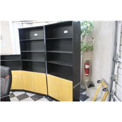 BLACK WITH MAPLE 6' BOOKSHELF
