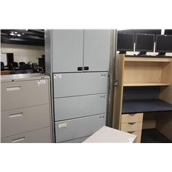 4 DRW. LATERAL FILE CABINET WITH HUTCH