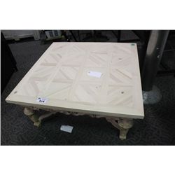 LARGE CARVED WOODEN COFFEE TABLE