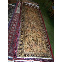 3'2  x 9'3  Lillihan Hand Knotted Persian Rug, Retail Value $2800