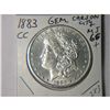 Image 1 : 1883 CC MORGAN DOLLAR