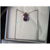 Image 2 : AMETHYST, RHODELITE GARNET PENDANT PLATNIUM GOLD OVERLAY