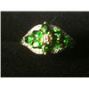 Image 2 : RUSSIAN CHROME DIOPSIDE DIAMOND RING 14k YELLOW GOLD  OVERLAY SILVER