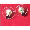 Image 1 : PLATNIUM OVERLAY SILVER BLUE SAPPHIRE EARRINGS