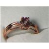 Image 2 : PINK TOPAZ RING SIZE 7 WITH SIMULATED DIAMONDS