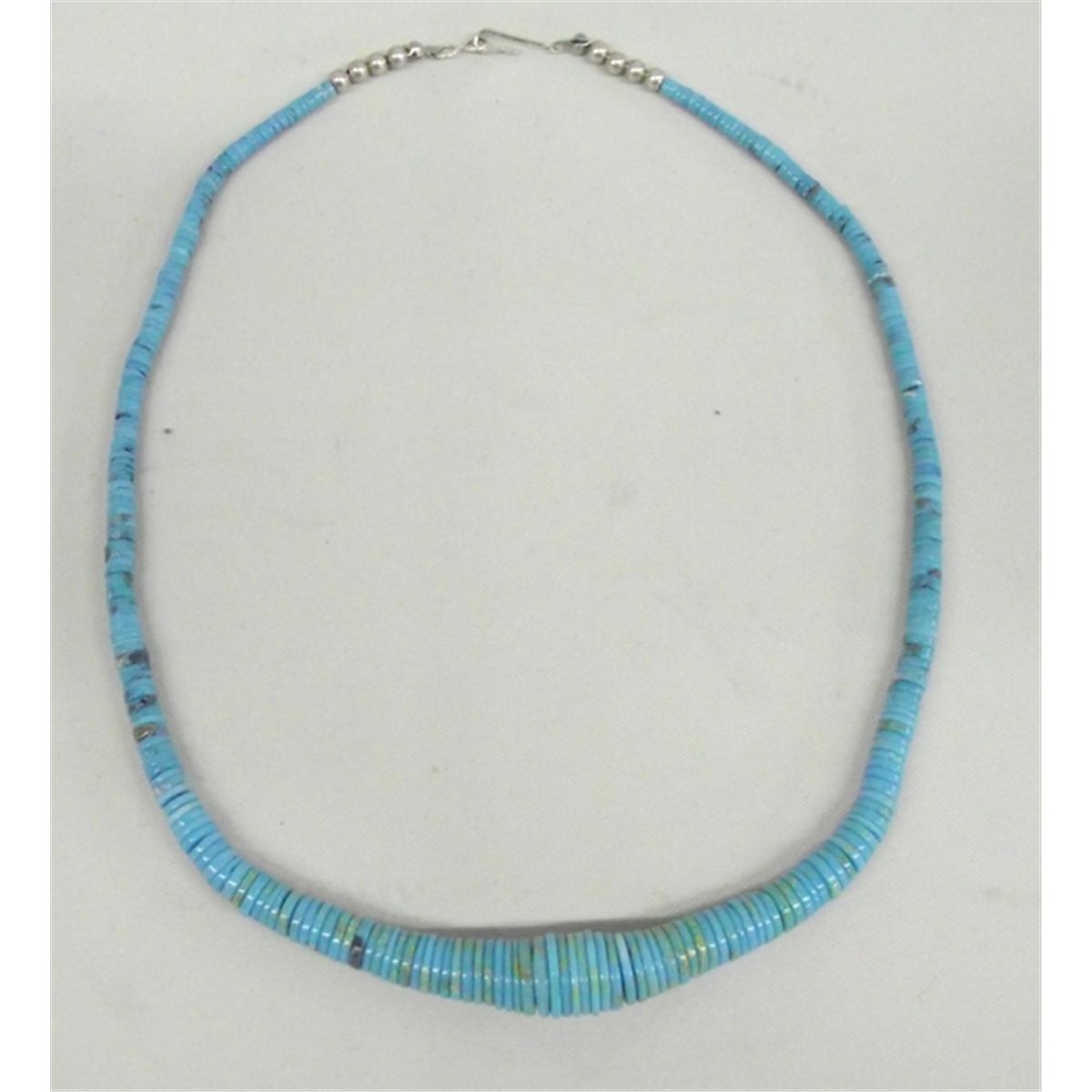 Navajo Graduated Turquoise Heishi Bead Necklace