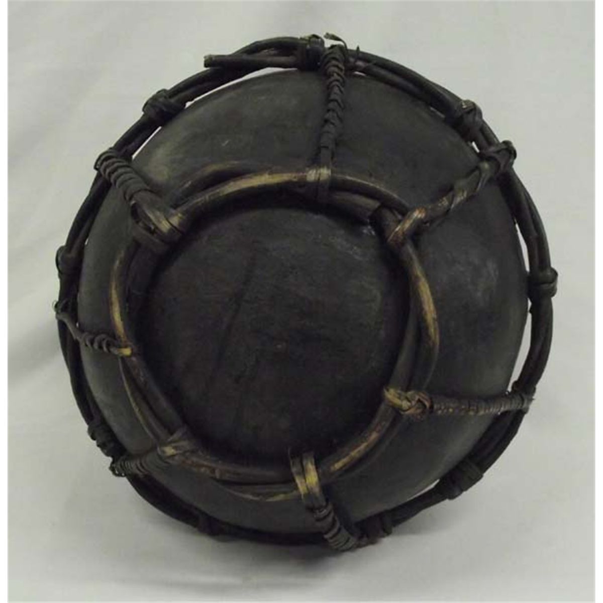 Large Philippine Clay Water Jug W/Bamboo