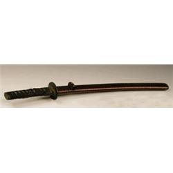 A 19th century Japanese aikuchi in striped...