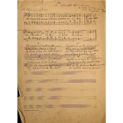 A sheet of manuscript music attributed to ...