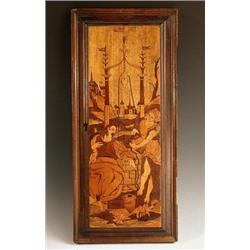 A 17th century South German marquetry pane...
