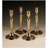 Image 1 : A set of four late 18th century brass cand...