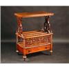 Image 1 : A Victorian walnut Canterbury, the moulded...