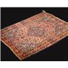 Image 1 : A Senneh wool rug, the salmon pink field e...
