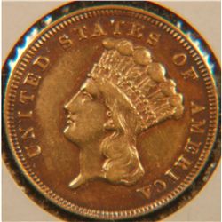 RARE DATE 1878 $3 GOLD INDIAN PRINCESS, PCGS