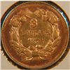 Image 2 : RARE DATE 1878 $3 GOLD INDIAN PRINCESS, PCGS
