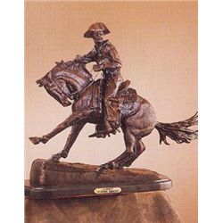 Cowboy Bronze Sculpture by Frederic Remington.