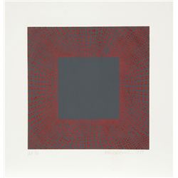 Richard Anuszkiewicz, Midnight Suite (Red over Gray), Etching