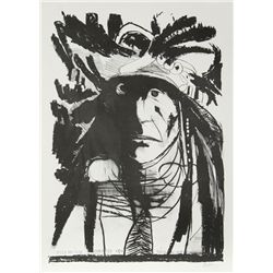 Leonard Baskin, Spies on his Enemies - Crow, Lithograph