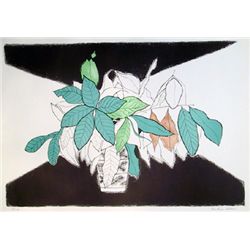 Beatrice Seiden, Vase With Leaves, Serigraph