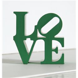 Robert Indiana, LOVE - Green, Aluminum Sculpture