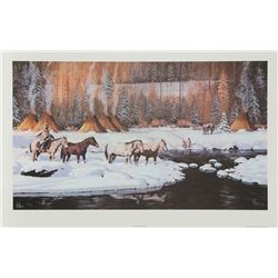 Fred Fellows, Breaking the morning trail, Offset Lithograph