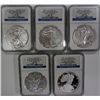 Image 1 : 2011 American Eagle 25th anniv 5 coin set