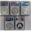 Image 2 : 2011 American Eagle 25th anniv 5 coin set