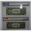 Image 2 : 2 1957 A silver certificates  PMG 66 GEM UNC