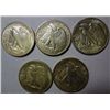 Image 2 : 5  mint marked Walker half $'s solid AU.a couple are borderline BU