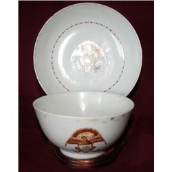 Chinese Export Tea Bowl and Saucer