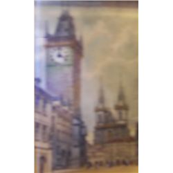 Swiss Miniature Print with Clock