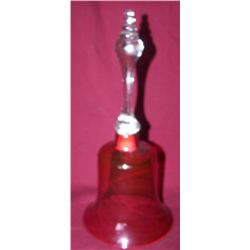 Cranberry Glass Wedding Bell