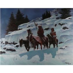 Larry Smothers Oil Painting Cowboy Scene
