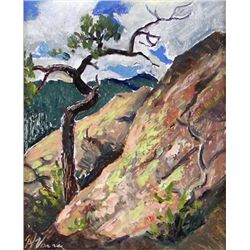 Frank Vavra Oil on Board Landscape