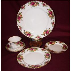 Four Royal Albert China Place Settings