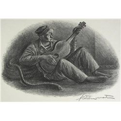 Fletcher Martin Stone Lithograph