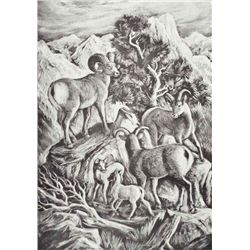 Ila McAfee Lithograph