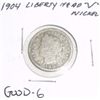 Image 1 : 1904 Liberty Head "V" Nickel *GOOD-6 CONDITION*!!