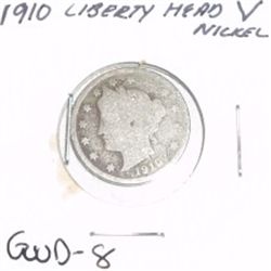 1910 Liberty Head "V" Nickel *GOOD-8 CONDITION*!!